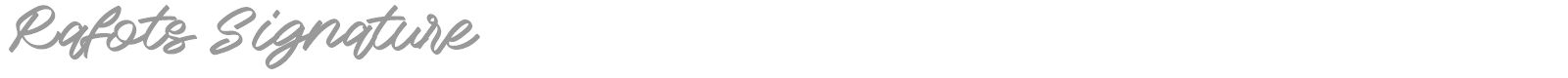Rafots Signature font preview